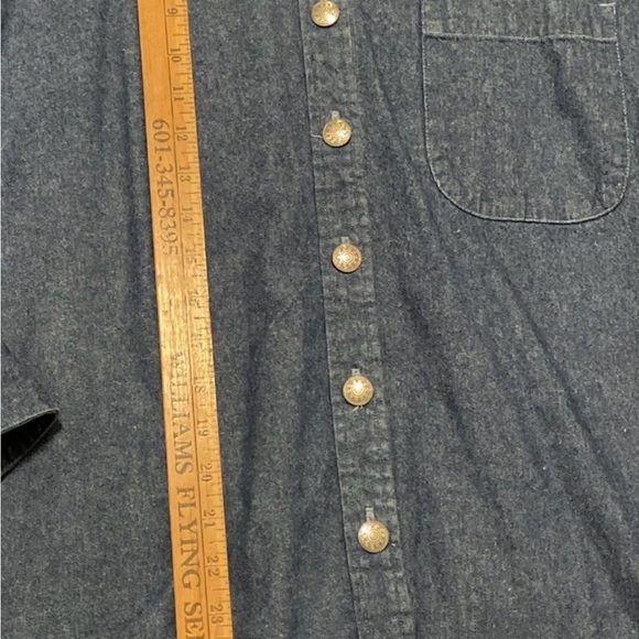 Vintage Panhandle Slim Women’s Western Denim Shirt Sz Medium - Picture 4 of 8